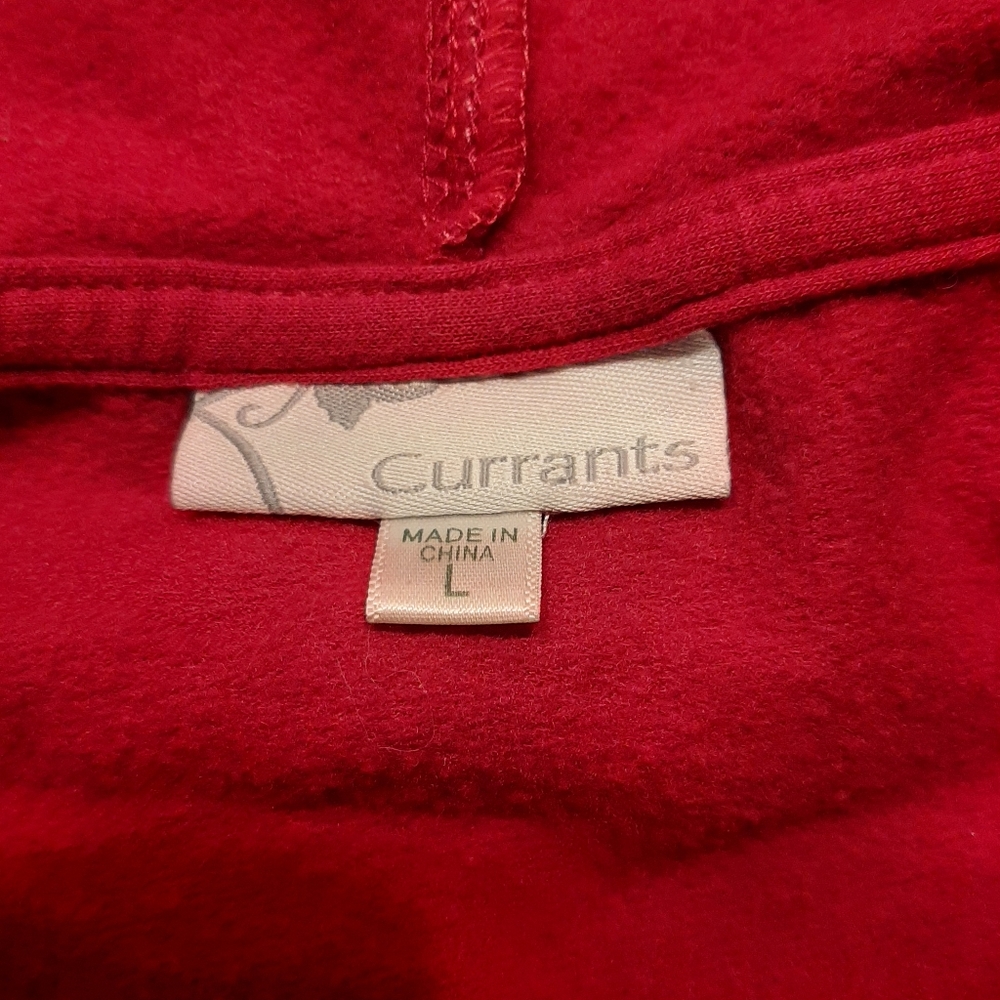 Currants Red Sweatshirt Size Large - Picture 2 of 12